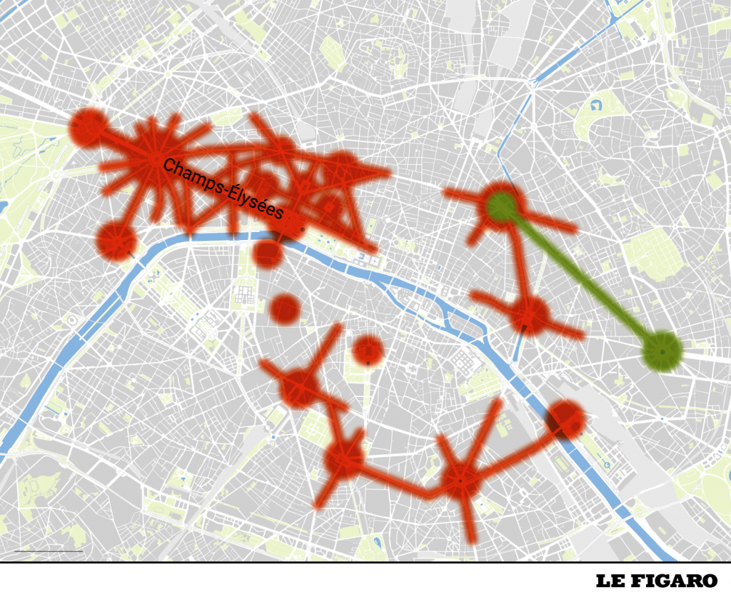 mappa delle zone da evitare di Parigi